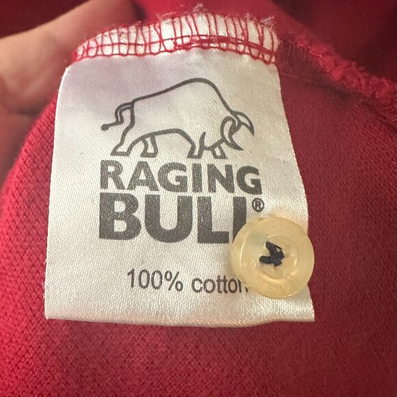 Red Raging Bull XXL Men's Polo Shirt  100% Cotton  *Rare in the US!* - Picture 9 of 10